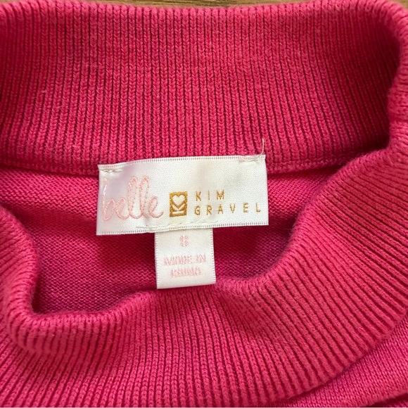 Belle by Kim Gravel Amour Pink Sweater Size 8 Valentine Love Knit - Picture 4 of 10